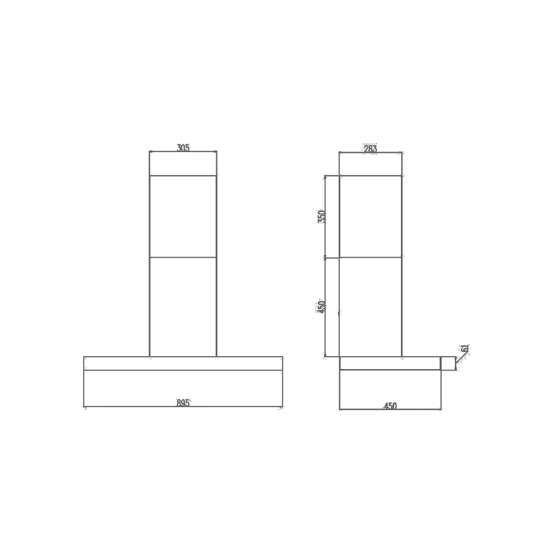 KAFF Proform 90 90 cm Auto Clean Wall Chimney-5
