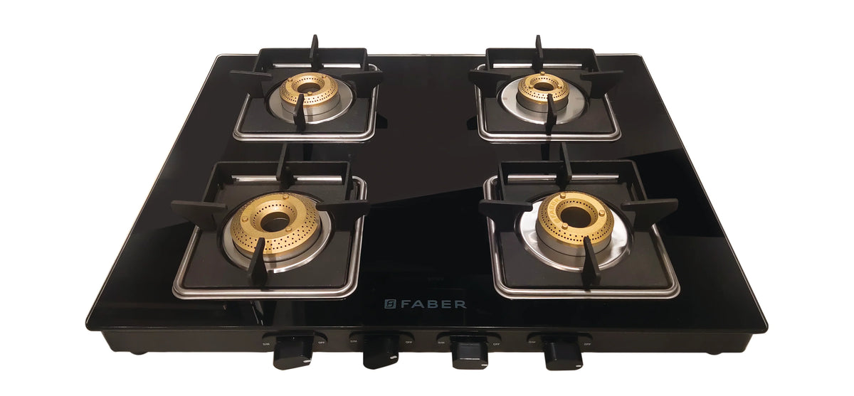Faber Cooktop Remo 4BB BK – 4 Burner Manual Gas Cooktop with Brass Burners & Jumbo Burner | MS Powder Coated Finish-9