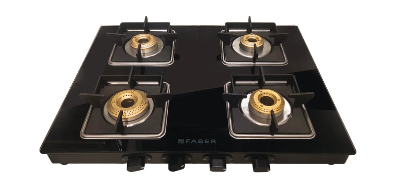 Faber Cooktop Remo 4BB BK – 4 Burner Manual Gas Cooktop with Brass Burners & Jumbo Burner | MS Powder Coated Finish-9