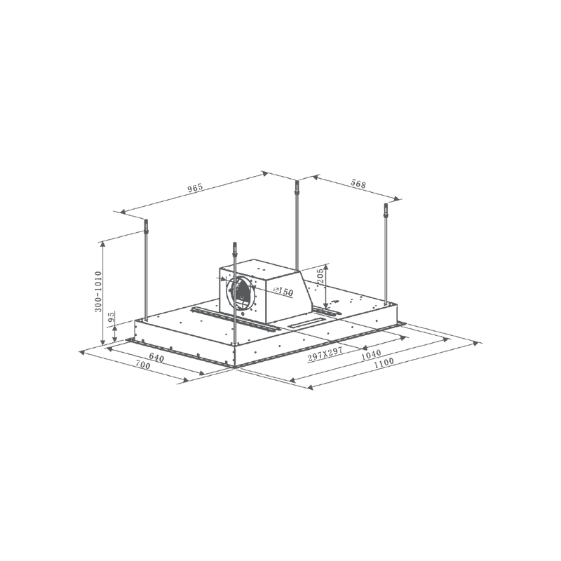 KAFF Skyvent 110 Ceiling Mounted Chimney-2