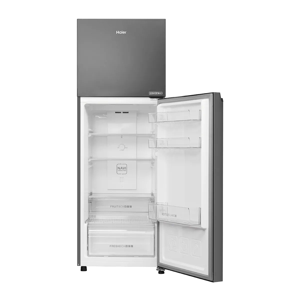 HAIER 240L FROST FREE DOUBLE DOOR REFRIGERATOR – GE BLACK HRF-2902IBGBA-P-3