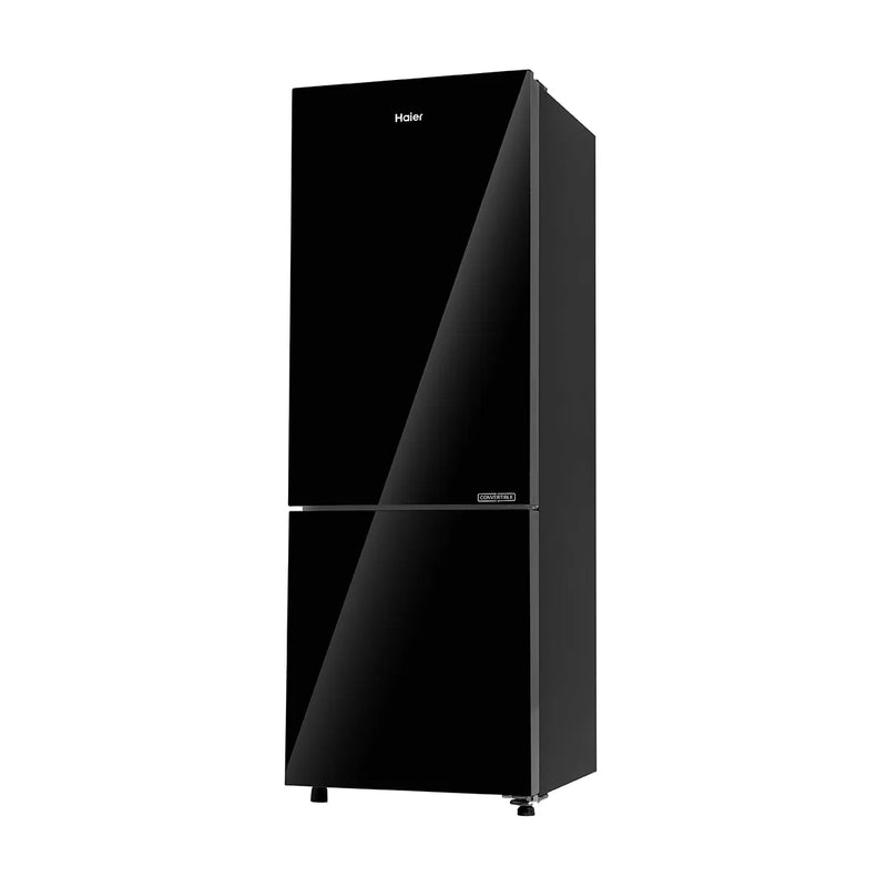 HAIER 265L BOTTOM MOUNT REFRIGERATOR – BLACK GLASS HRB-3152PKGA-P-3