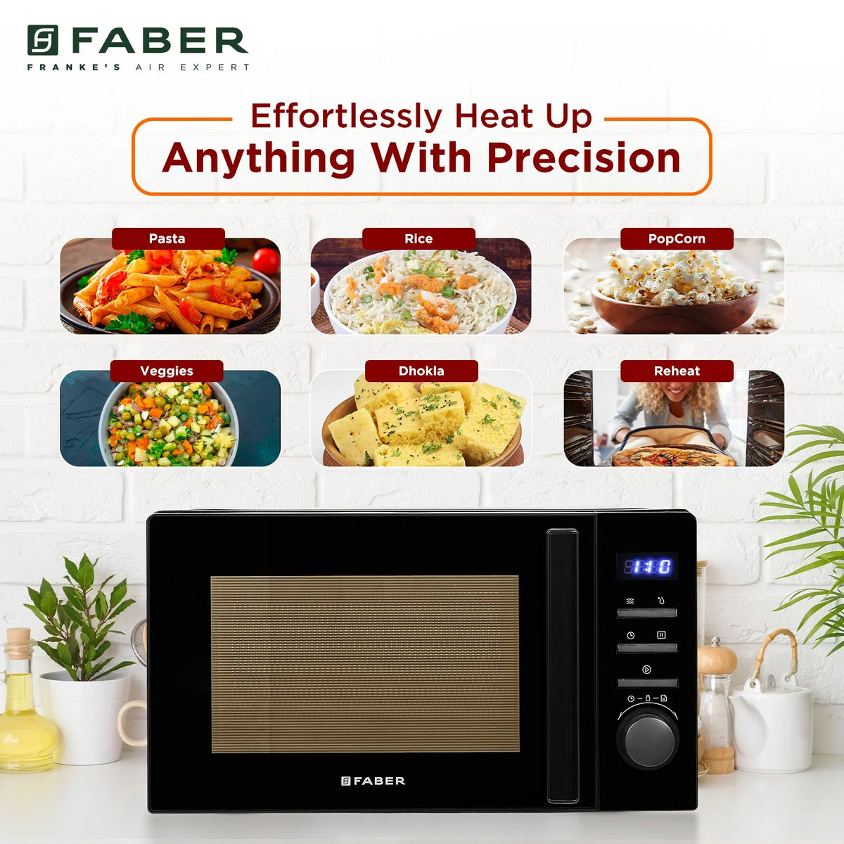 Faber FMW Instacook 20_S Digital Microwave Oven – 20L Capacity, 700W Power, Digital Control, 5 Power Levels, Child Lock-2