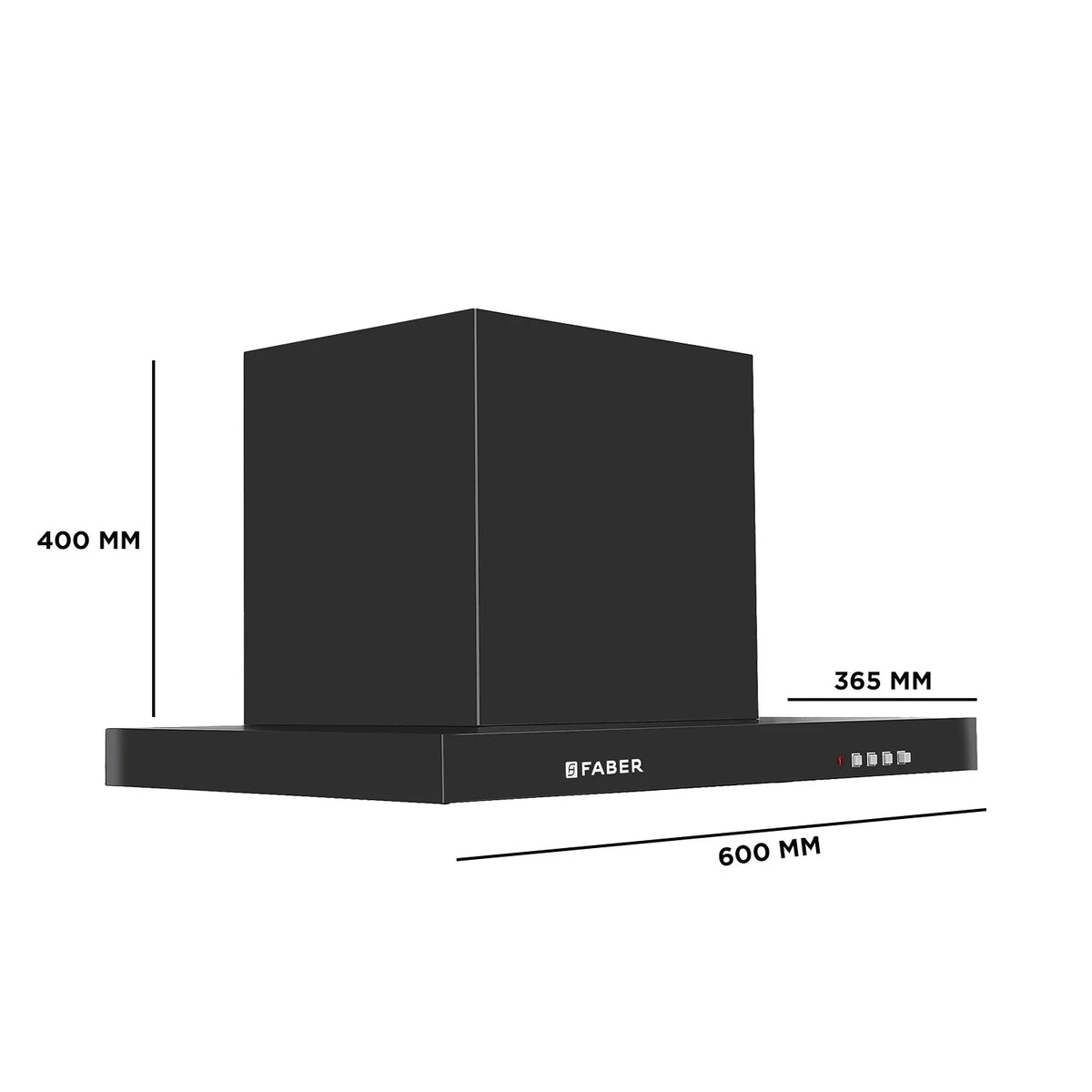 Faber Mars PB BF BK 60 cm Wall-Mounted Chimney – 1000 m³/hr Suction, Baffle Filter & Push Button Control-11
