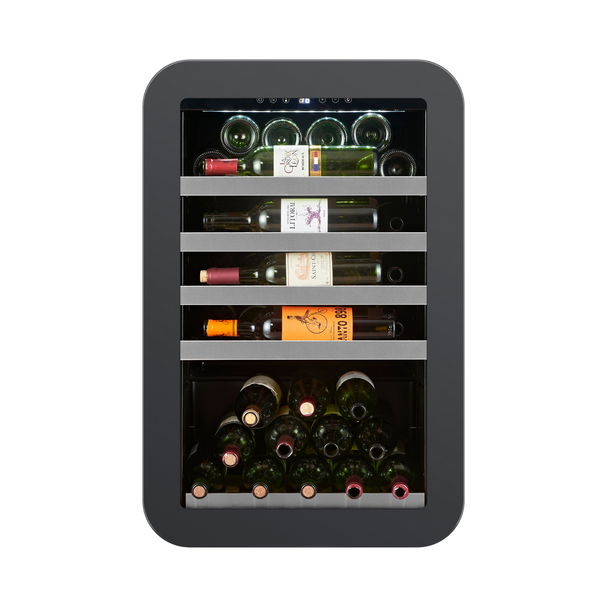 Carysil Retro Wine Chiller 40 Bottles (118L) | Single Zone 3°C–20°C | Compact Freestanding Wine Cooler | Toughened Glass Door | Stylish Retro Design-2
