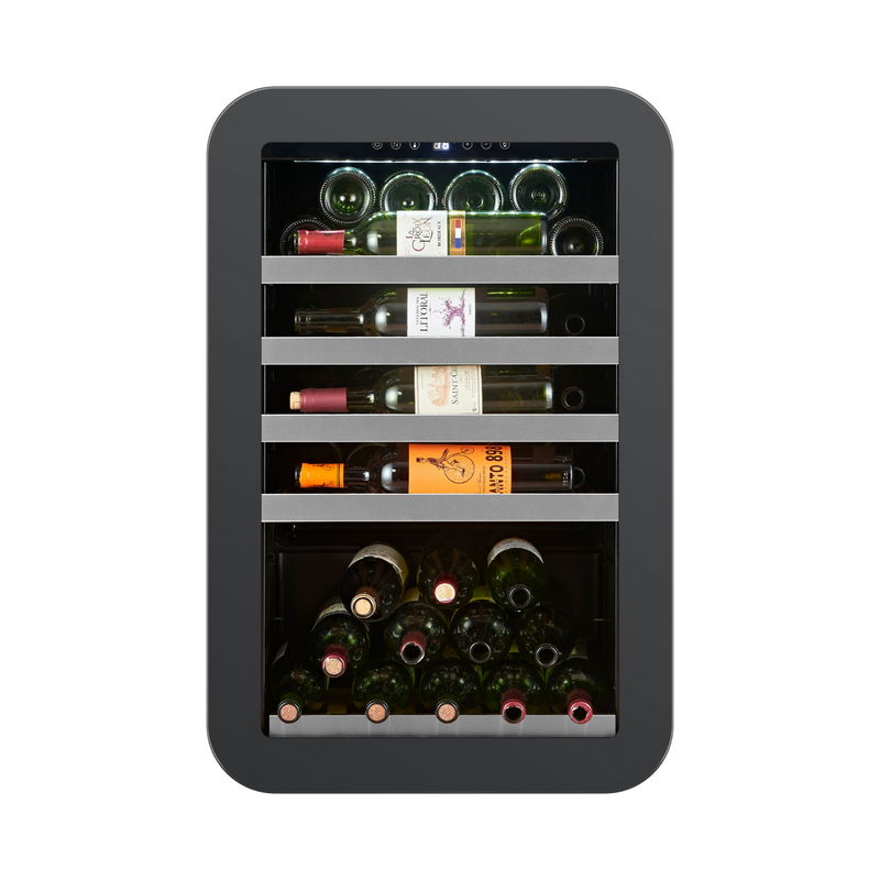 Carysil Retro Wine Chiller 40 Bottles (118L) | Single Zone 3°C–20°C | Compact Freestanding Wine Cooler | Toughened Glass Door | Stylish Retro Design-2