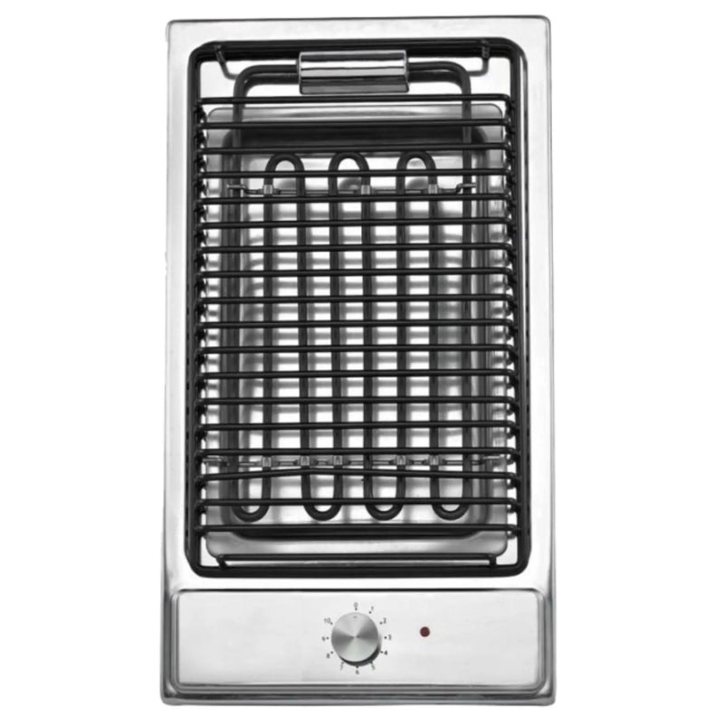 Carysil Built-in Barbeque Grill | 30 cm | 2.3 kW Power | Lava Stone Grill | Cast Iron Pan Support | Stainless Steel Body-1