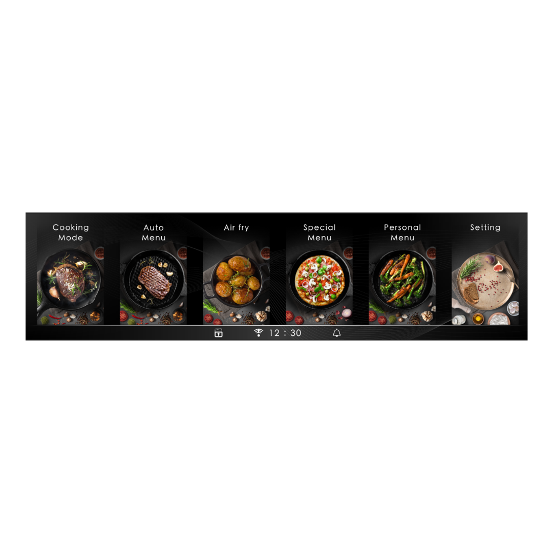 Carysil Smart Built-In Oven BIO-07 – 75L Capacity, 17 Cooking Functions, Air Fry, WiFi & TFT Touch Display (8.8”), Meat Probe, Rotisserie, 2800W Power