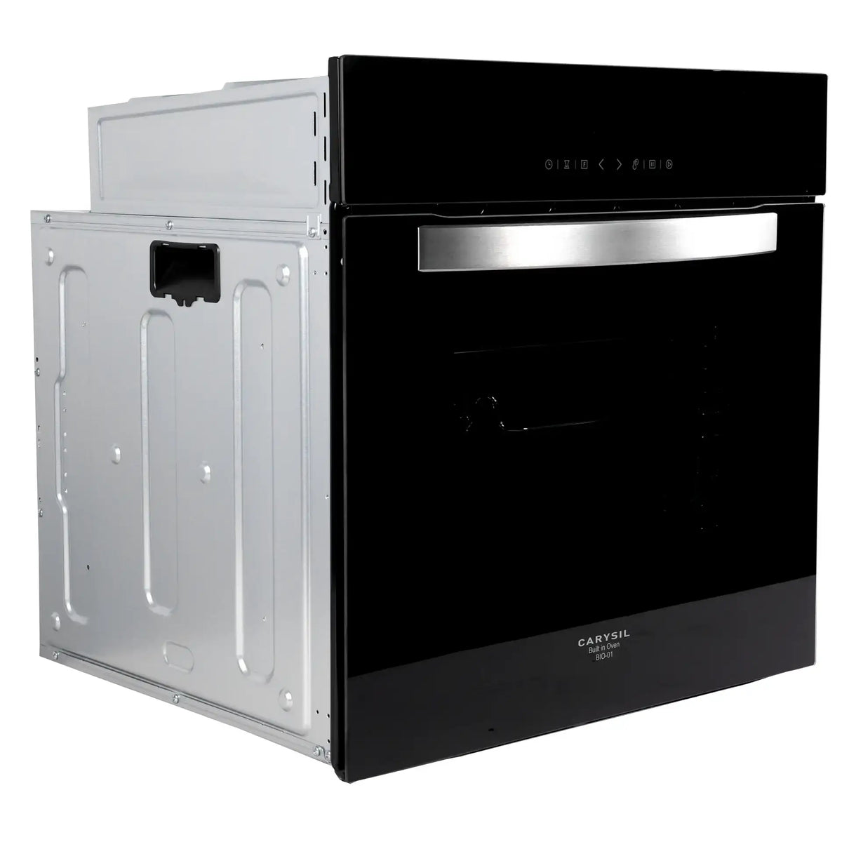 Carysil Built-In Oven BIO-01 – 65L Capacity, 9 Cooking Functions, Black Glass Finish, A Energy Rating, 30°C–250°C Temperature Range, Built-In Electric Oven-2