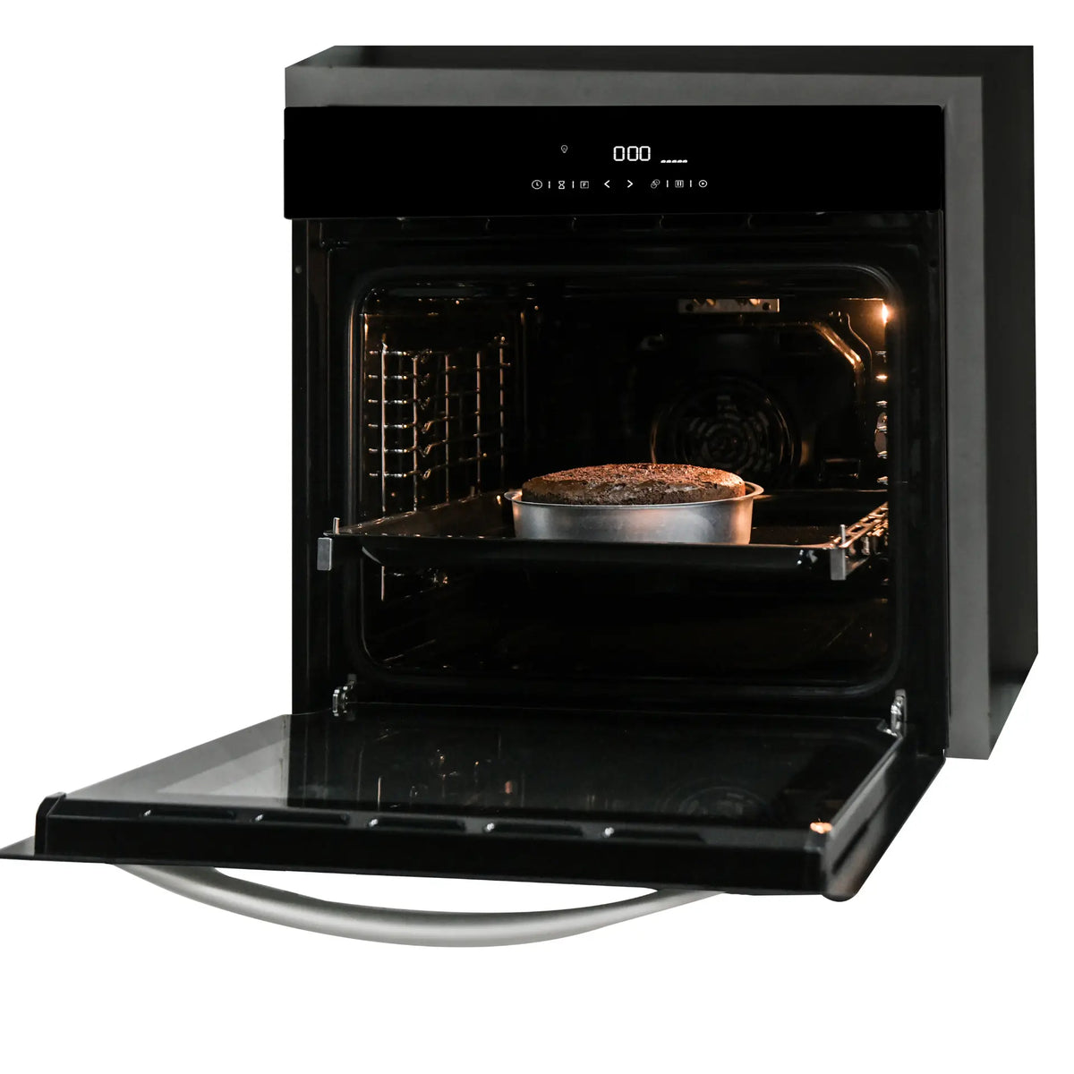 Carysil Built-In Oven BIO-01 – 65L Capacity, 9 Cooking Functions, Black Glass Finish, A Energy Rating, 30°C–250°C Temperature Range, Built-In Electric Oven-3
