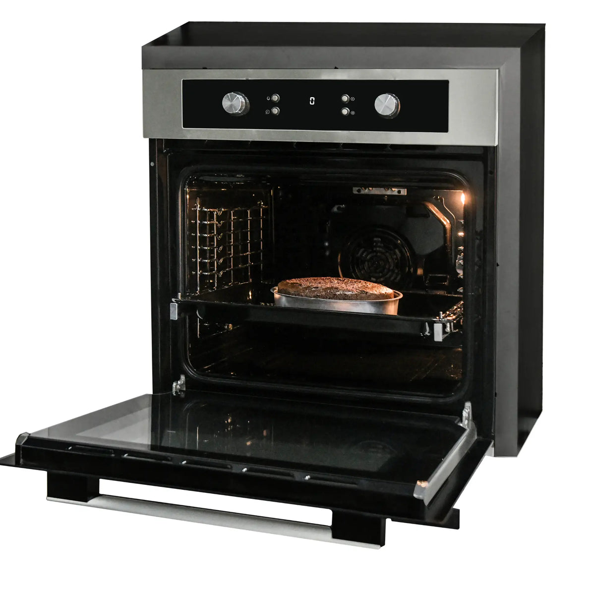 Carysil Built-In Oven BIO-02 – 65L Capacity, 11 Function + Auto Cooking, 5” TFT Touch Control, Black Glass Finish, 30°C–250°C Temperature Range, Built-In Electric Oven-3