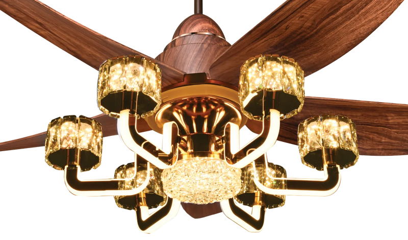 Kühl Centauri 5 BLDC Ceiling Fan 1320mm | Smart WiFi Fan with Chandelier Light | 5 Blade Luxury Fan | 250 CMM Airflow | Alexa Enabled | Remote Control-3