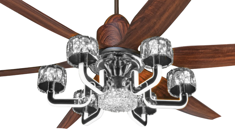 Kühl Centauri 6 BLDC Ceiling Fan 1670mm | Smart WiFi Fan with Chandelier Light | 6 Blade Luxury Fan | 282 CMM Airflow | Alexa Enabled | Remote Control-3
