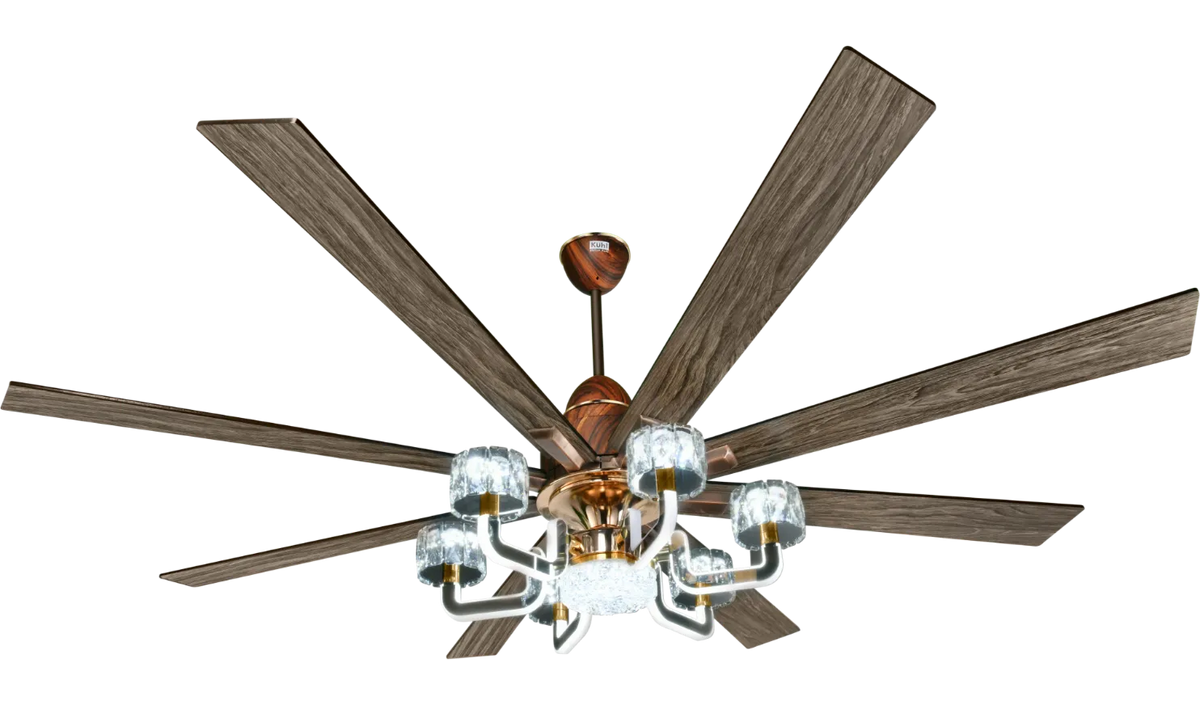 Kühl Centauri 8 BLDC Ceiling Fan 1800mm | Smart WiFi Fan with Chandelier Light | 8 Blade Luxury Fan | 225 CMM Airflow | Alexa Enabled | Remote Control-2