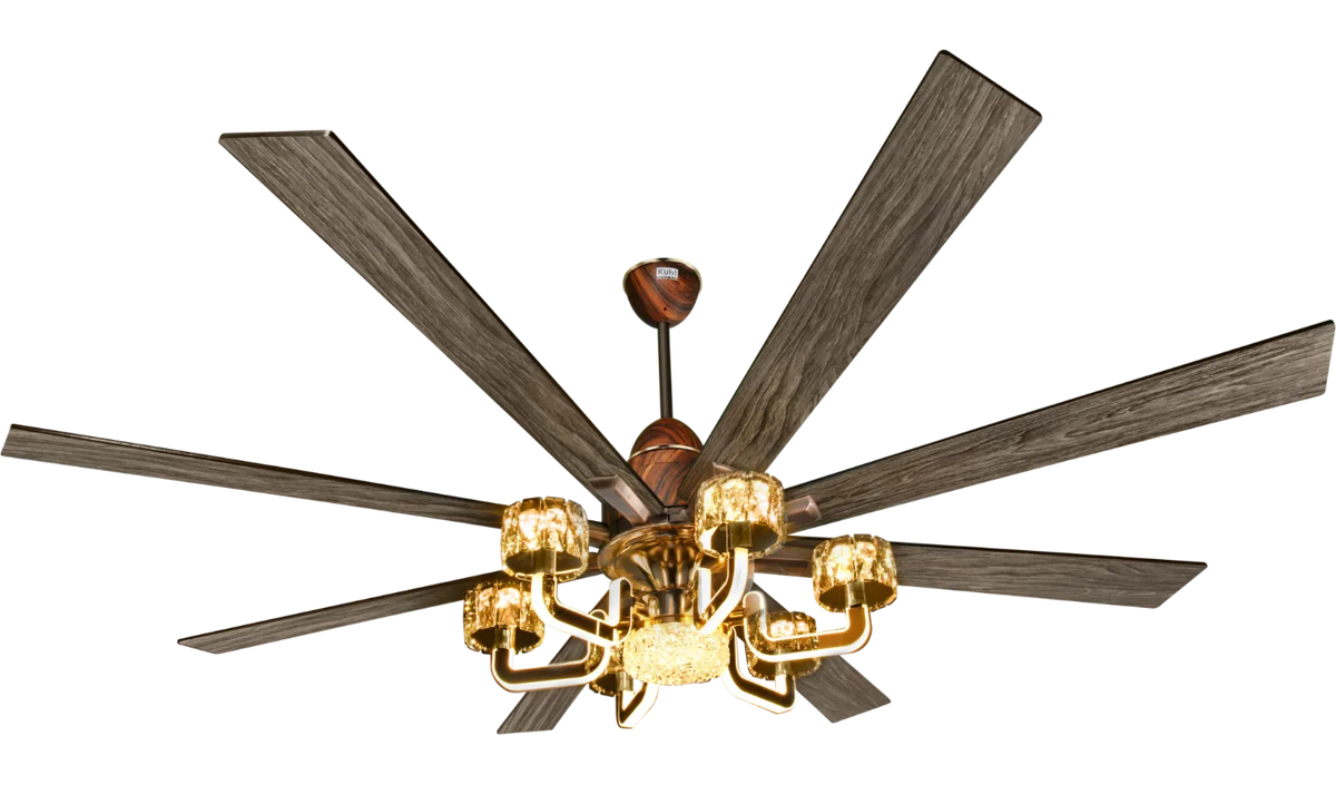 Kühl Centauri 8 BLDC Ceiling Fan 1800mm | Smart WiFi Fan with Chandelier Light | 8 Blade Luxury Fan | 225 CMM Airflow | Alexa Enabled | Remote Control-3