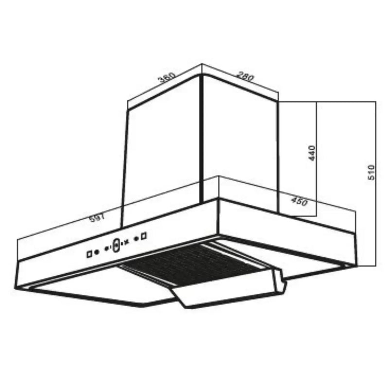 Carysil Crysta Plus BLDC  Chimney (60 / 75 / 90 cm) | 1350 m³/hr Suction | Filterless Auto-Clean | Touch & Motion Sensor Control | Premium Black Glass Kitchen Chimney-2