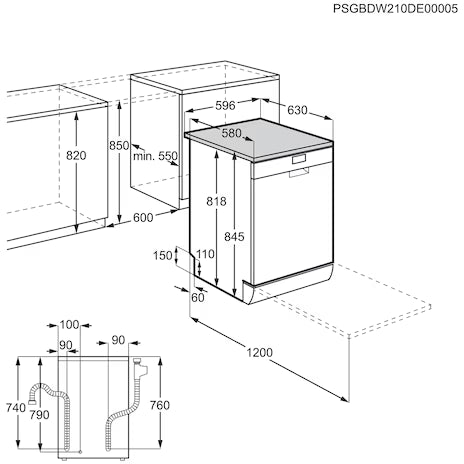 Electrolux 60cm UltimateCare 700 Freestanding Dishwasher – ESM48310SX-3