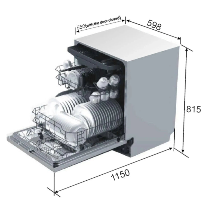 Carysil Built-In Dishwasher DW-01 – 14 Place Setting, 7 Wash Programs, A+ Energy Efficiency, 10L Water Consumption-4