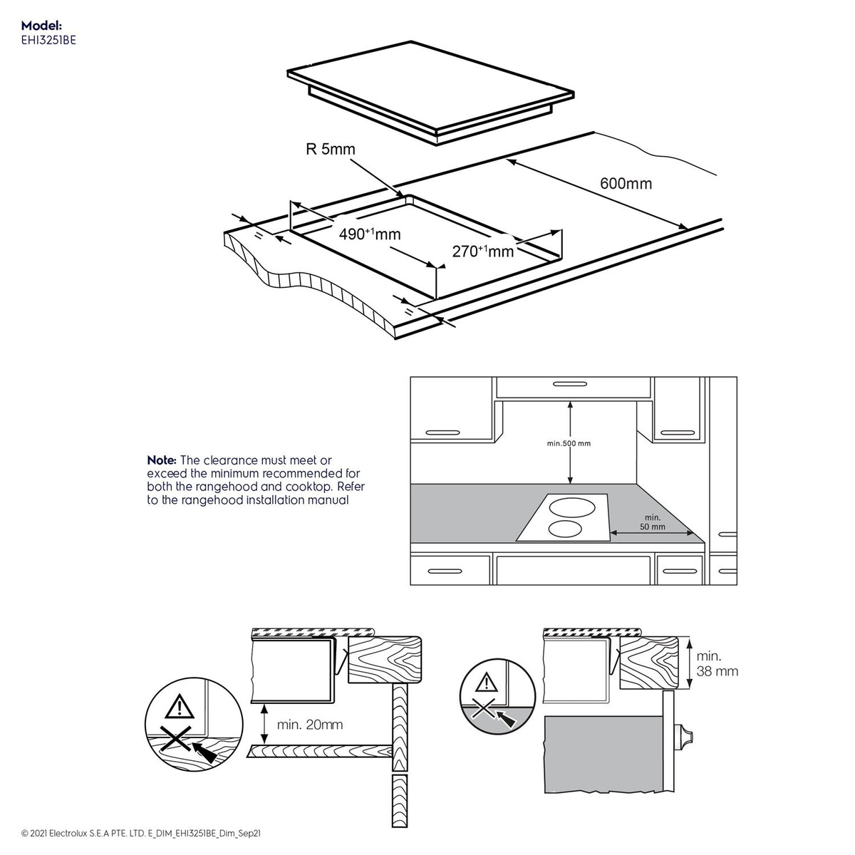 Electrolux EHI3251BE Built-in Induction Hob with Black Glass Finish-6
