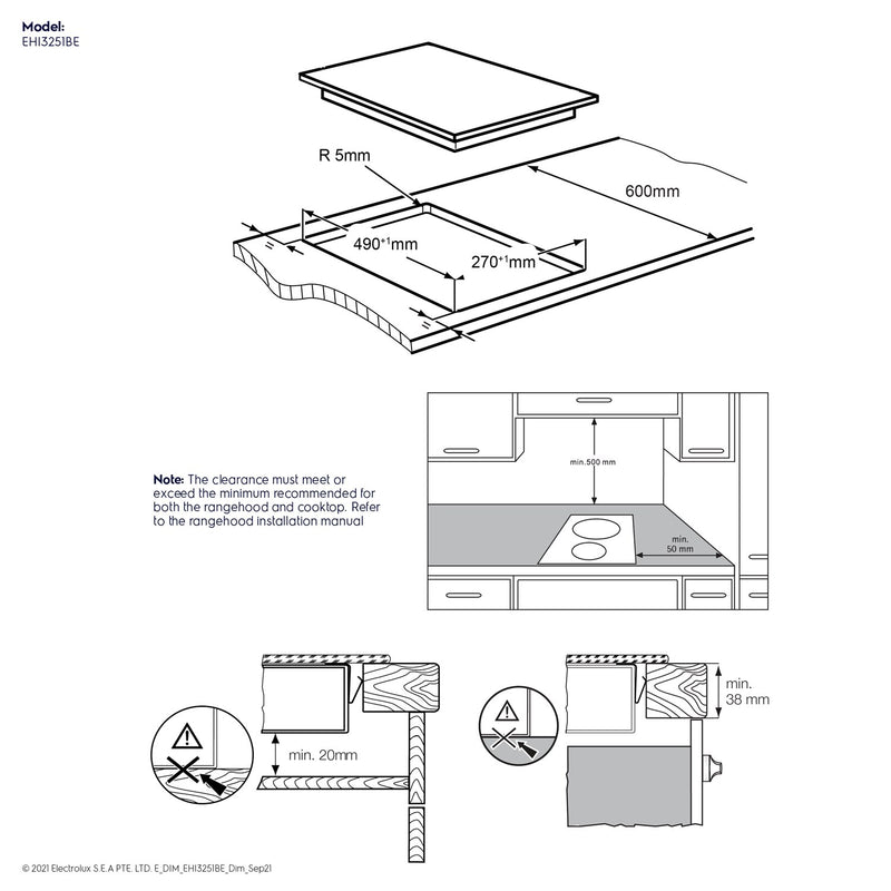 Electrolux EHI3251BE Built-in Induction Hob with Black Glass Finish-6