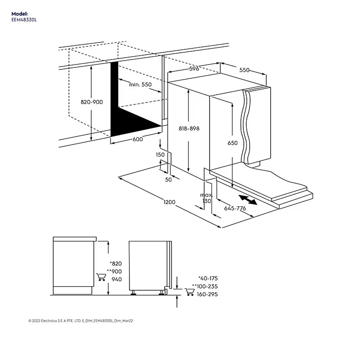 Electrolux EEM48330L UltimateCare 700 60 cm Built-in Dishwasher-10