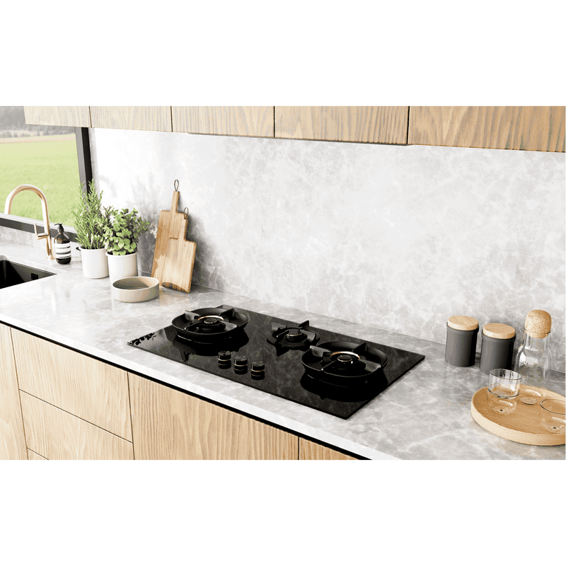 Electrolux EHG9351BC 90 cm Built-in Gas Hob with Black Glass Finish-5