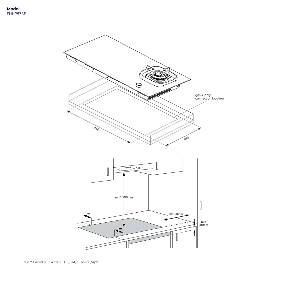 Electrolux EHH957BE 90 cm Built-in Induction Hob with Black Glass Finish-6