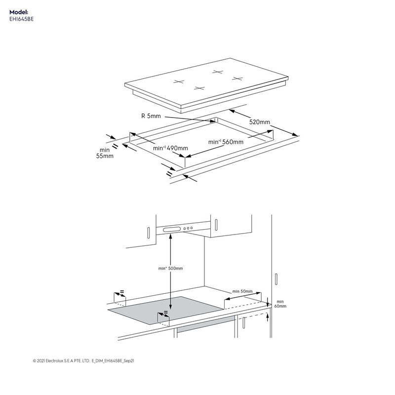 Electrolux EHI645BE Built-in Induction Hob with Black Glass Finish-7