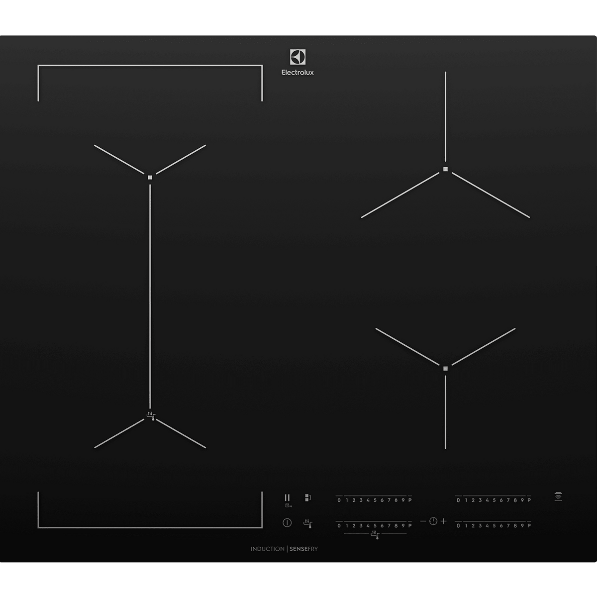 Electrolux EHI645BE Built-in Induction Hob with Black Glass Finish
