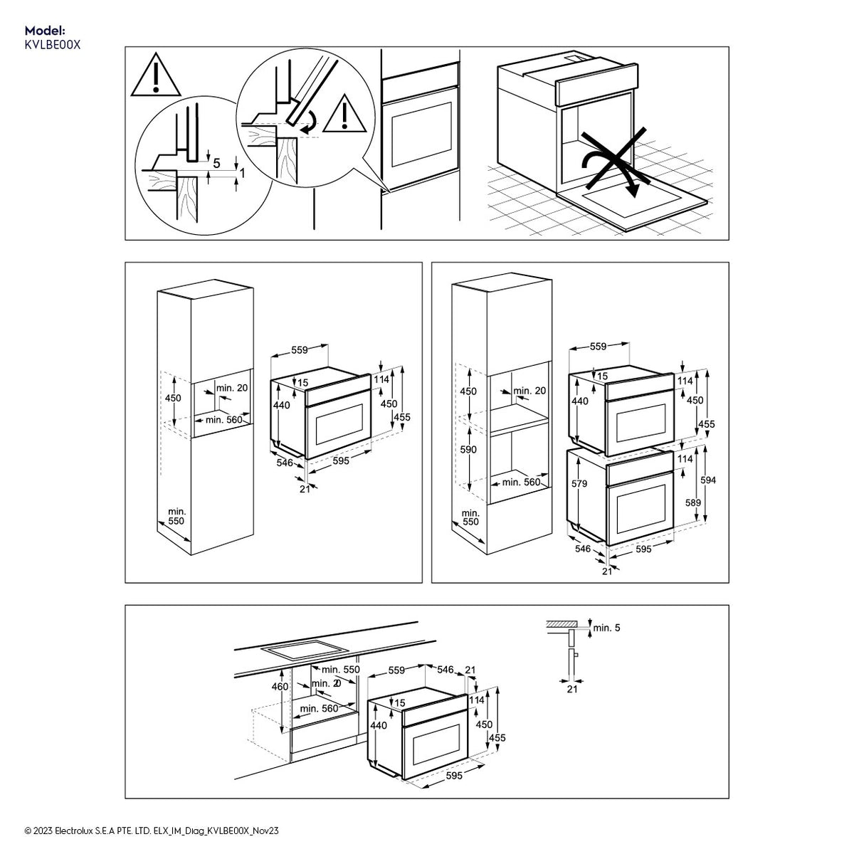 Electrolux KVLBE00X UltimateTaste 500 60 cm Built-in Combi Oven – 43L Capacit-8