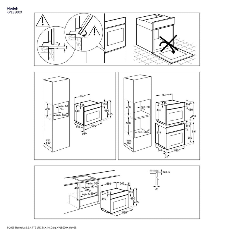 Electrolux KVLBE00X UltimateTaste 500 60 cm Built-in Combi Oven – 43L Capacit-8