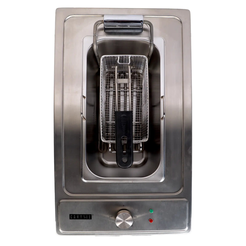 Carysil Built-In Deep Fryer 30 cm | 5L Capacity | Stainless Steel | 2300W Power | Adjustable Thermostat | Countertop Integrated Kitchen Fryer-6