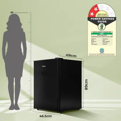 HRD-1252KSA HAIER 100L 2 STAR SINGLE DOOR MINI REFRIGERATOR-5