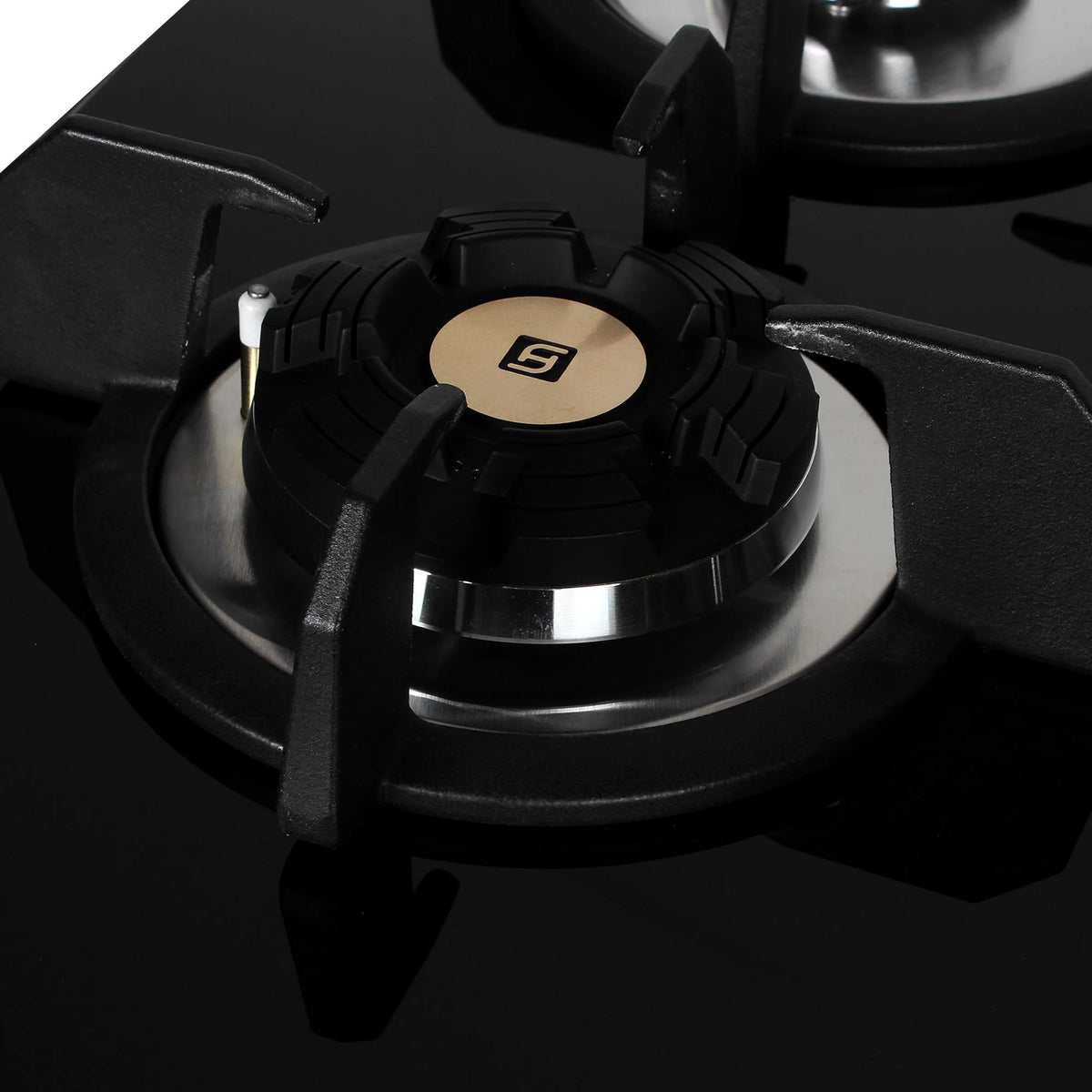 Faber Hob Maxus HT905 CRS BR CI AI – 5-Burner Brass Gas Hob, Black Toughened Glass, Auto Ignition, 90cm-6