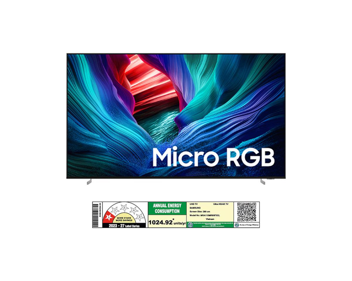 Samsung 115 Inch Micro RGB 4K Smart TV R95F (2026) | Vision AI, 144Hz, HDR10+, Dolby Atmos