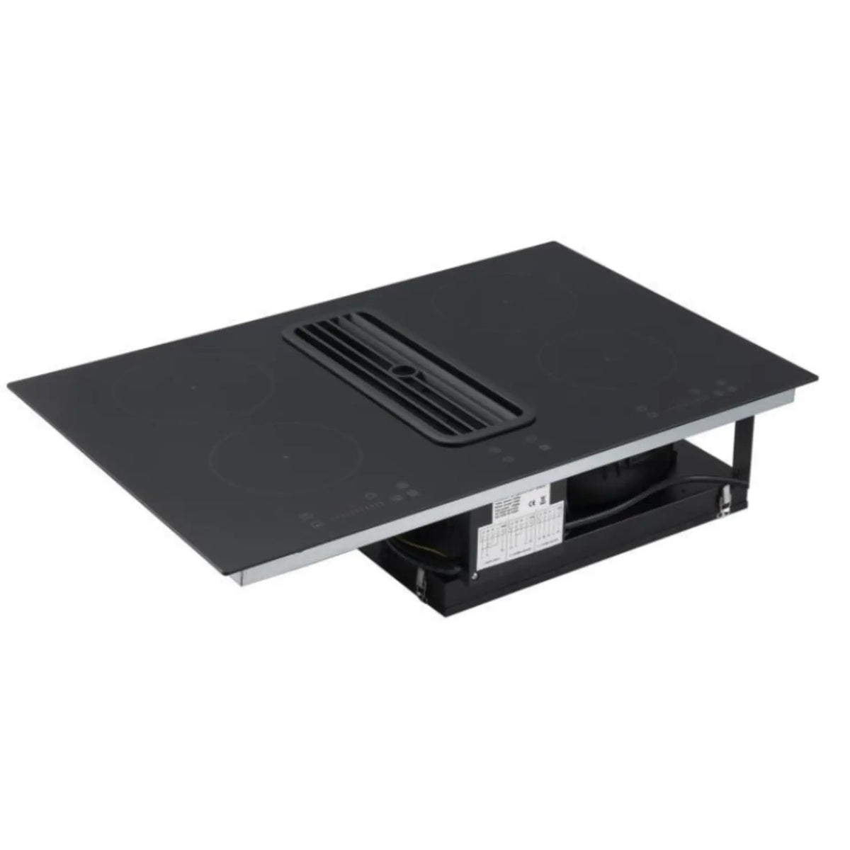 Carysil Koln Induction Hob with Integrated Hood | Built-in Downdraft Ventilation, 9 Power Levels, Child Lock, Flush Fit Design-1