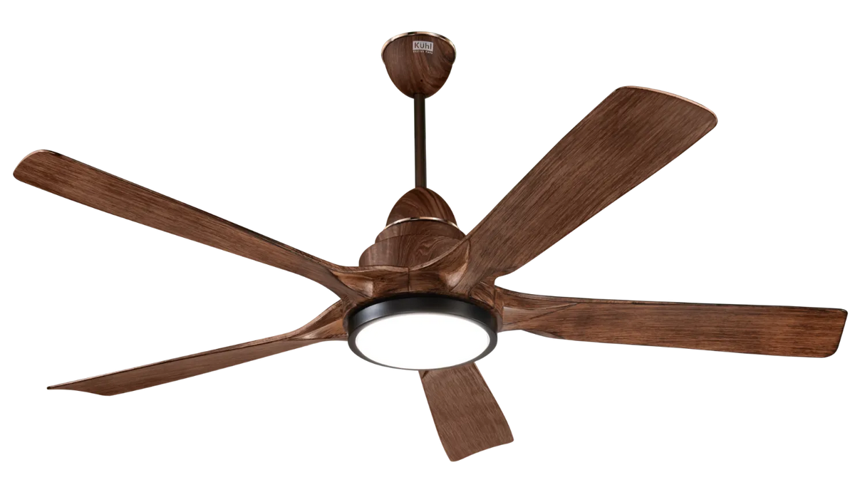 Kühl Luxus Plus BLDC Smart Ceiling Fan 1400mm | WiFi + Alexa Enabled | 5 Aerodynamic Blades | Downlight | Remote Control | 5 Star Rated | Energy Saving