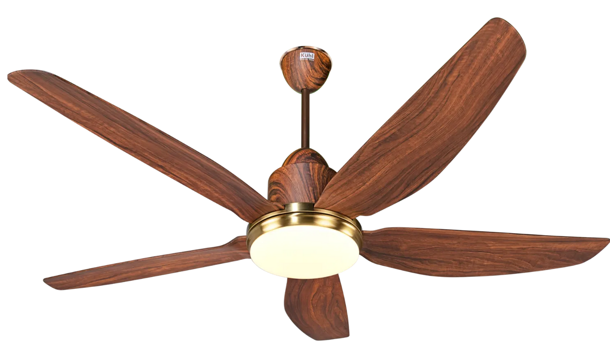 Kühl Luxus Star BLDC Smart Ceiling Fan 1400mm | WiFi + Alexa Enabled | 5 Aerodynamic Blades | Downlight | Remote Control | 5 Star Rated | High Speed Fan
