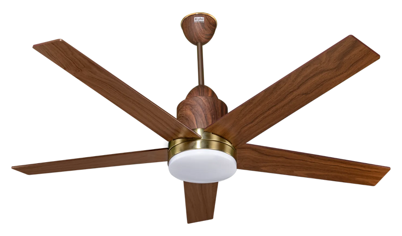 Kühl Luxus Super BLDC Smart Ceiling Fan 1300mm | WiFi + Alexa Enabled | 5 Aerodynamic Blades | Downlight | High Speed 235 RPM | 5 Star Rated-1