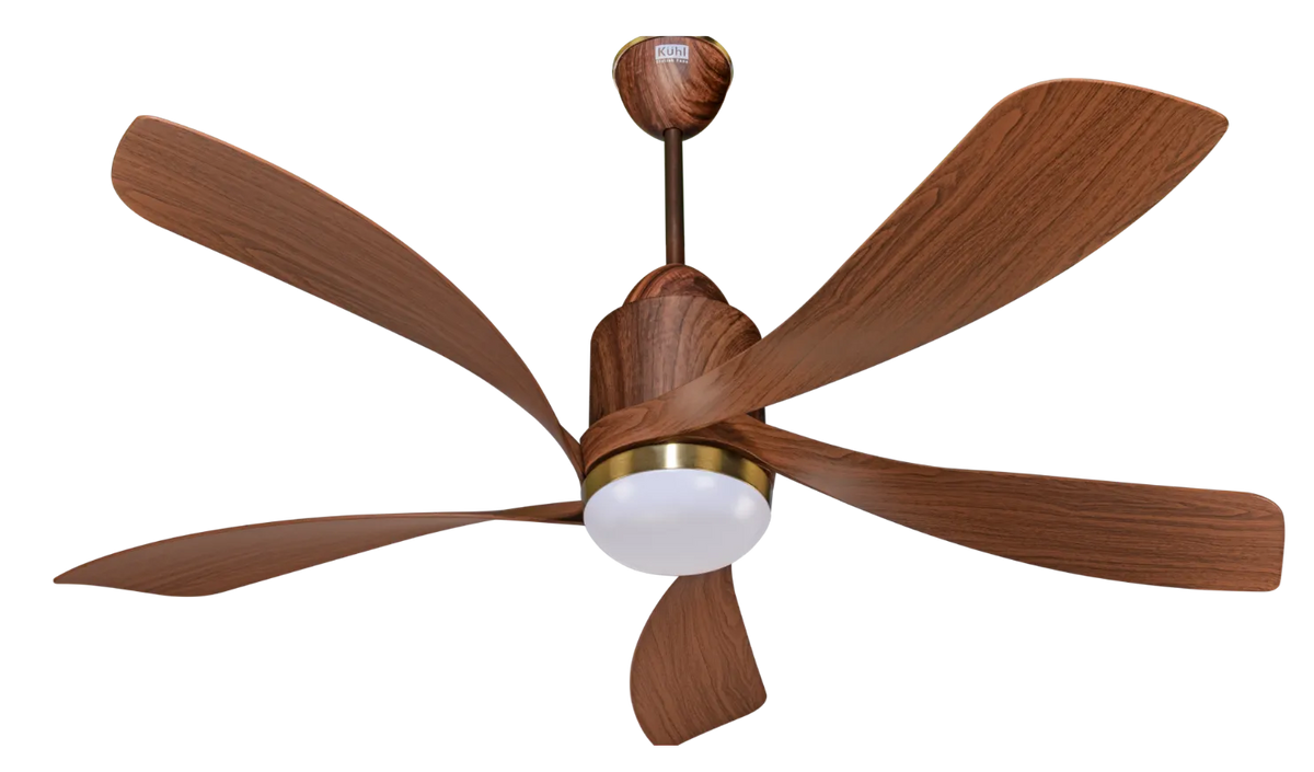 Kühl Luxus Twist BLDC Smart Ceiling Fan 1300mm | WiFi + Alexa Enabled | 5 Aerodynamic Blades | Downlight | Ultra Energy Efficient | 5 Star Rated-3