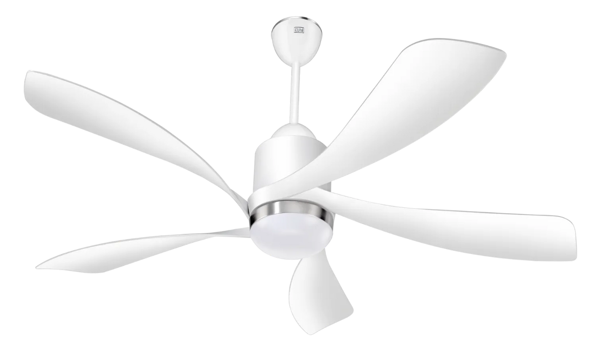 Kühl Luxus Twist BLDC Smart Ceiling Fan 1300mm | WiFi + Alexa Enabled | 5 Aerodynamic Blades | Downlight | Ultra Energy Efficient | 5 Star Rated