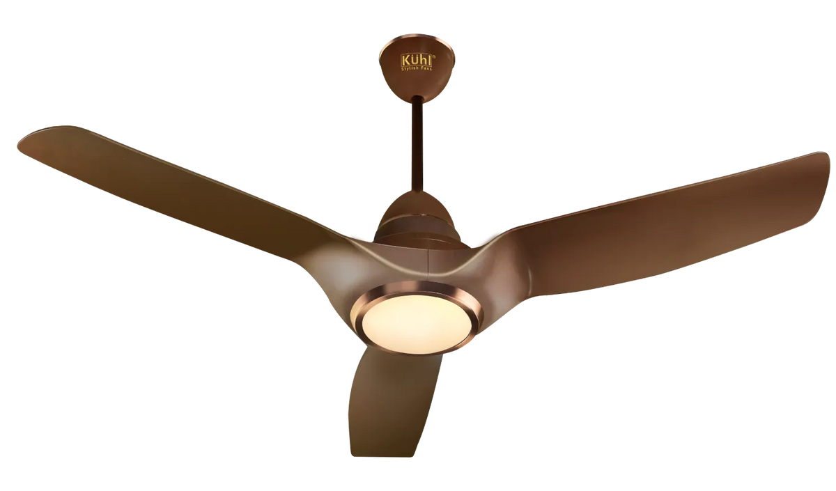Kühl Meridian M1 BLDC Ceiling Fan 1200mm | 5 Star Energy Saving Fan | Downlight | Remote Control | Reverse Mode | Silent 3 Blade Fan | 225 CMM Airflow