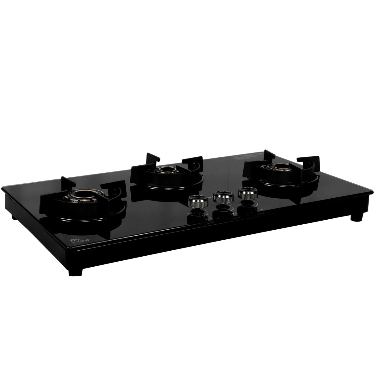 Carysil Olive 4 Burner Gas Cooktop | Brass Burners, Auto Ignition, Black Tempered Glass, Heavy Pan Support-2