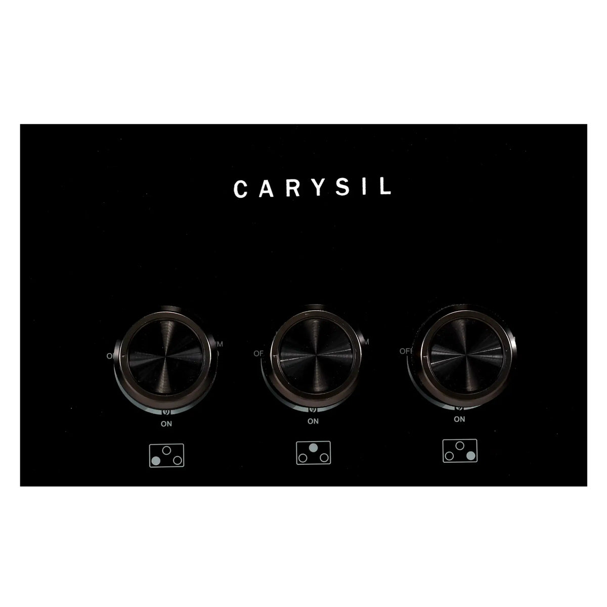 Carysil Olive 4 Burner Gas Cooktop | Brass Burners, Auto Ignition, Black Tempered Glass, Heavy Pan Support-4