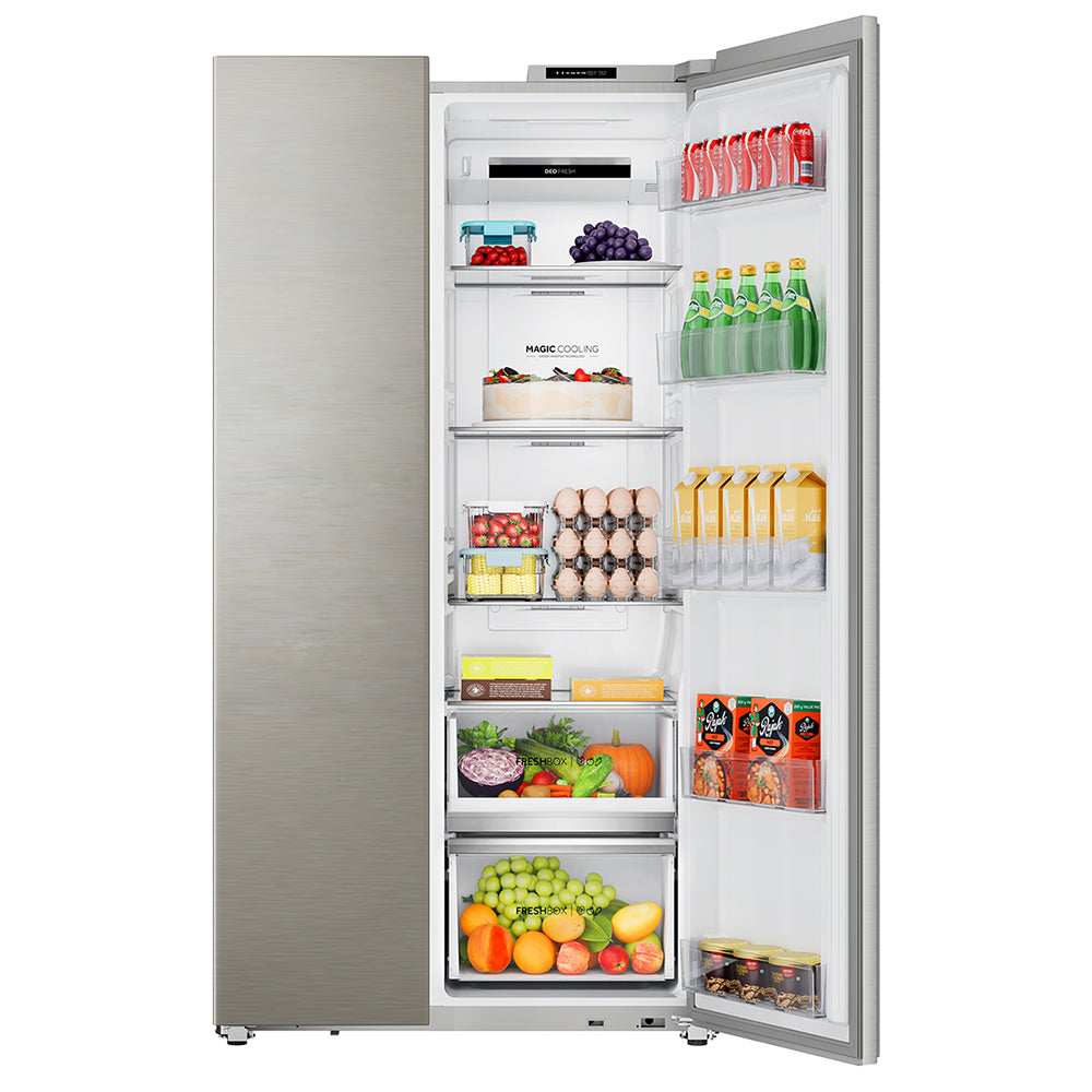 Haier 540L 3 Star Frost Free Inverter Side-by-Side Refrigerator | HRS-615FS