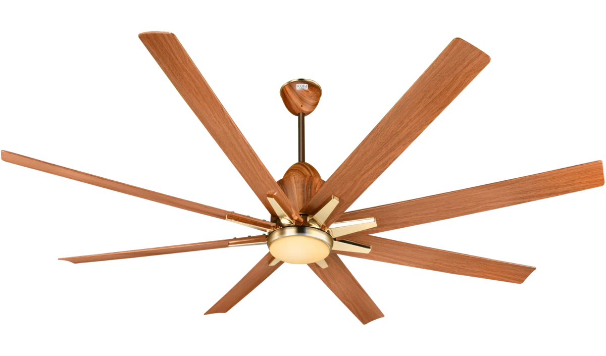 Kühl Platin Star 8-Blade BLDC Ceiling Fan 1550mm | Smart WiFi Fan with Downlight | Alexa Enabled | Remote Control | Low Noise | Premium Teak Finish-2