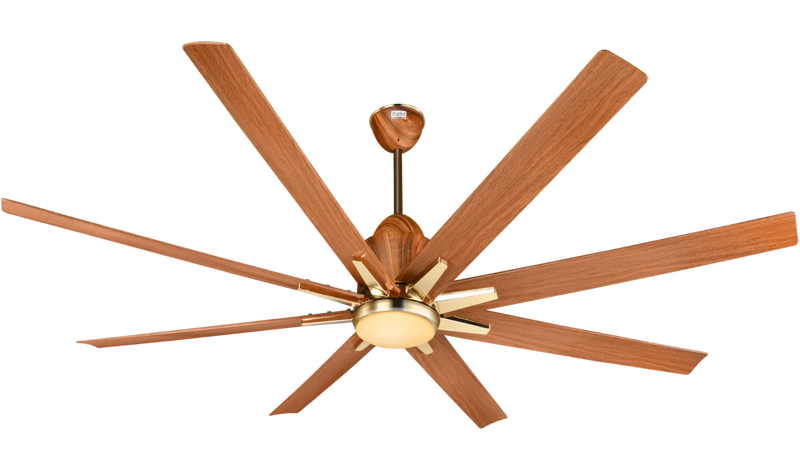 Kühl Platin Star 8-Blade BLDC Ceiling Fan 1550mm | Smart WiFi Fan with Downlight | Alexa Enabled | Remote Control | Low Noise | Premium Teak Finish-2