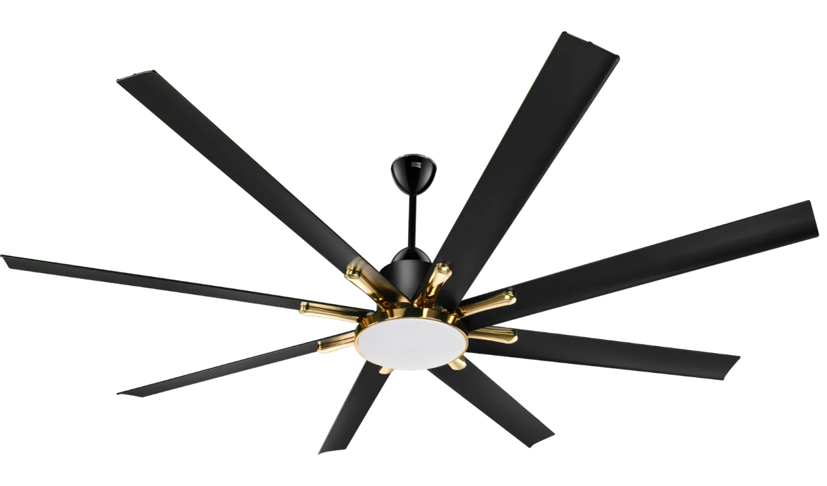 Kühl Polariz Gold 72 BLDC Ceiling Fan 1800mm | 8 Blade Luxury Fan with Downlight | Smart WiFi Fan | Alexa Enabled | Remote Control | 5 Star Energy Saving | 282 CMM Airflow-1