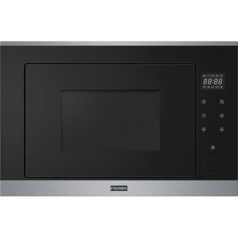 Franke FSM 25 MW XS CCC Built-in Microwave Oven with Grill (25L, Black, Electronic Control, Push Button, Glass Finish)