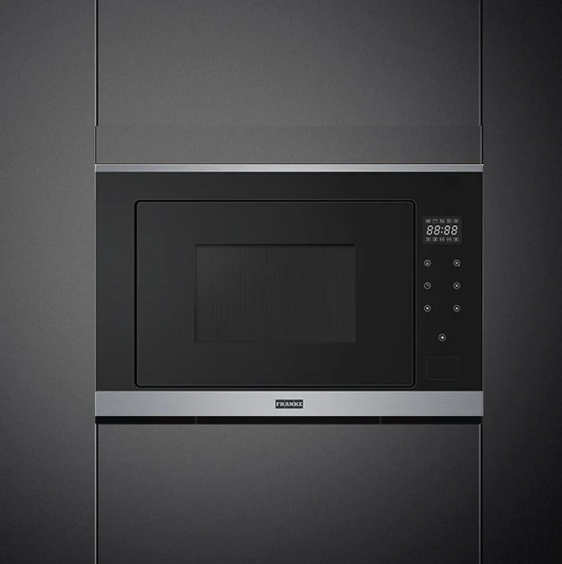 Franke FSM 25 MW XS CCC Built-in Microwave Oven with Grill (25L, Black, Electronic Control, Push Button, Glass Finish)-2